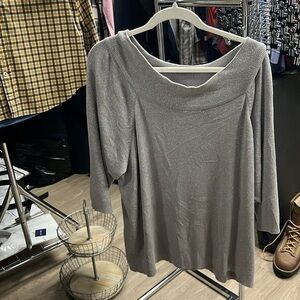 Kate Hill woman 3X purple silver glittery sweater dry clean